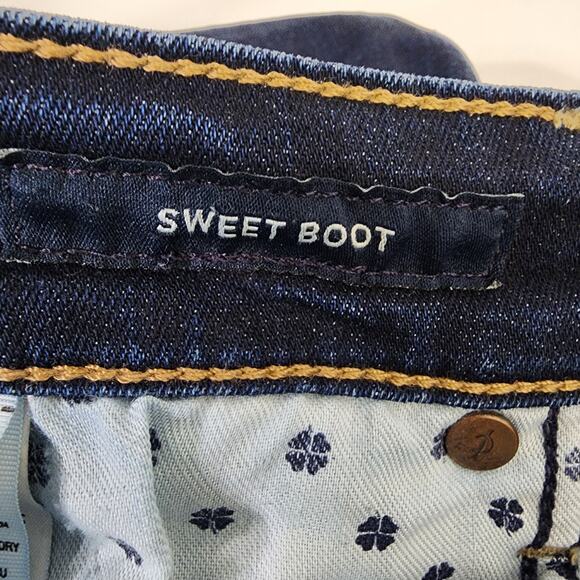 Lucky Brand Women Ankle Sweet Boot Jeans Size 12/31 Mid Rise Twilight Blue Denim - Picture 7 of 15